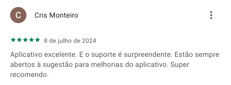 Avaliação na Google Play