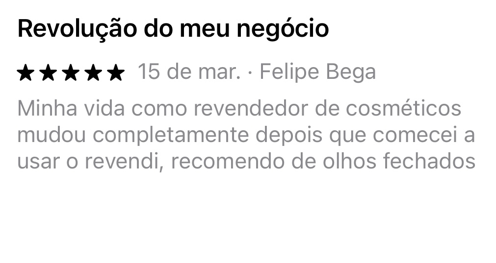 Avaliação na App Store